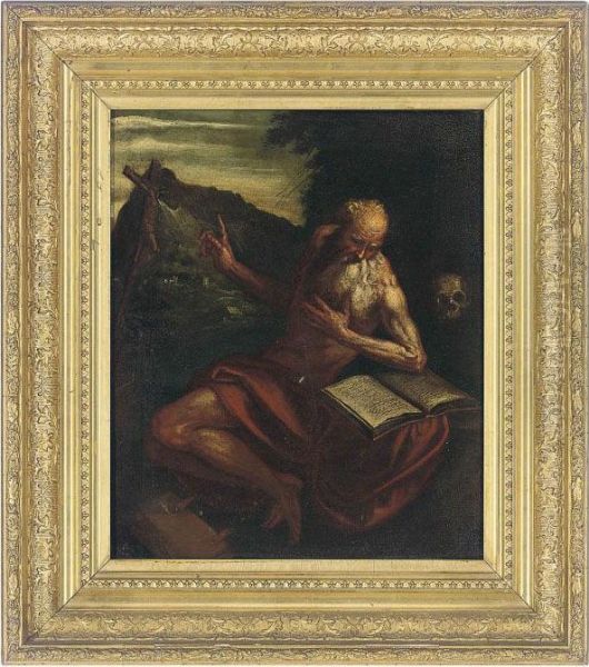 Saint Jerome In The Wilderness Oil Painting by Jusepe de Ribera