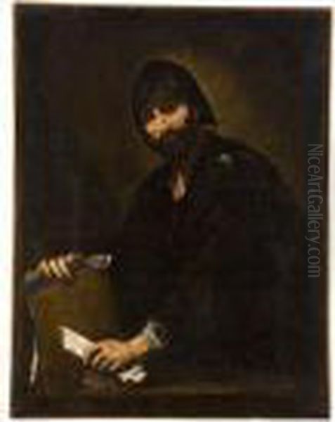 Eraclito Oil Painting by Jusepe de Ribera