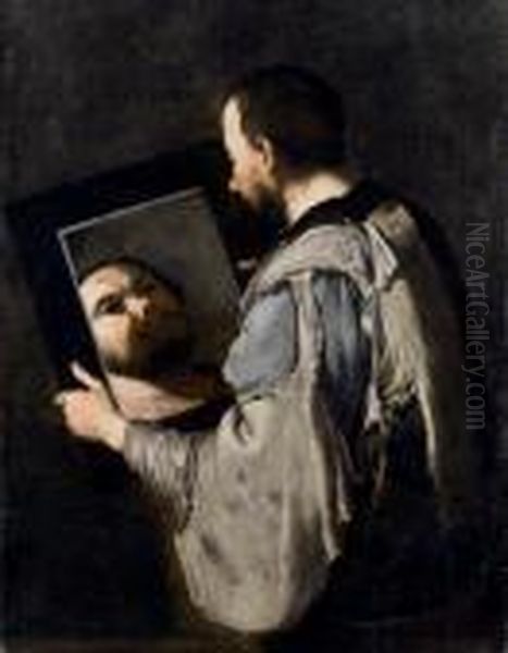 Filosofo Allo Specchio Oil Painting by Jusepe de Ribera