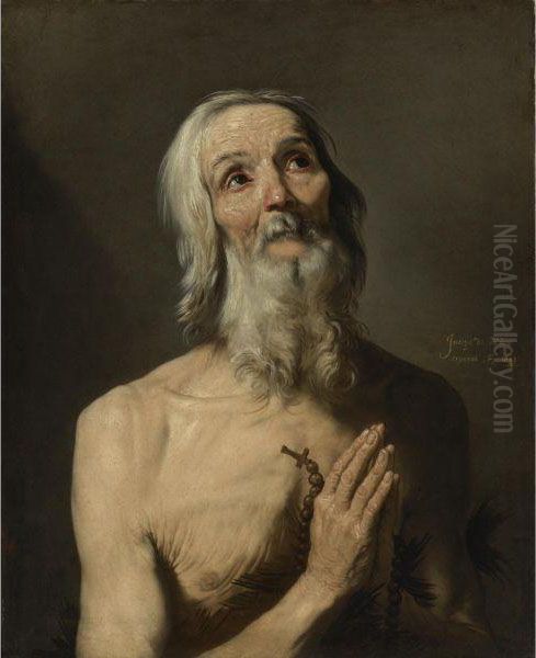 Saint Onophrius Oil Painting by Jusepe de Ribera