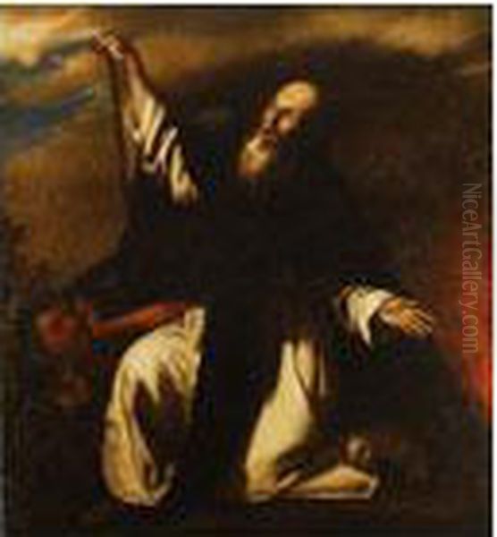 San Antonio Abad Oil Painting by Jusepe de Ribera