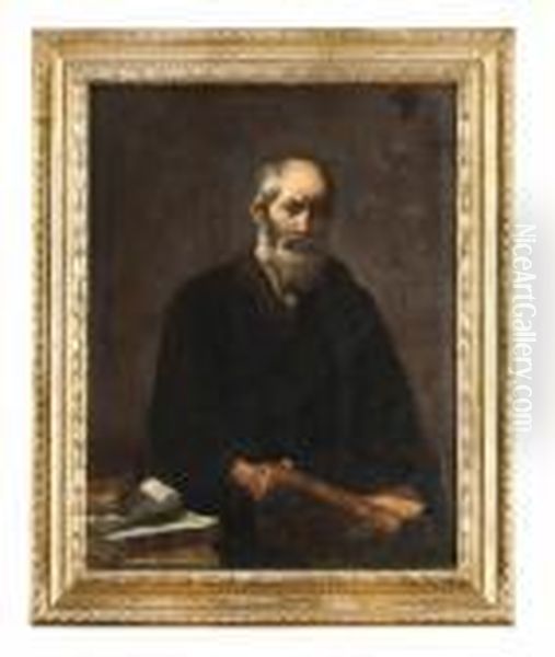 Hans Krets Filosofen Oil Painting by Jusepe de Ribera