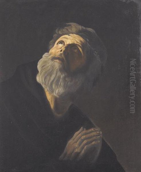 Heiliger Beim Gebet Oil Painting by Jusepe de Ribera