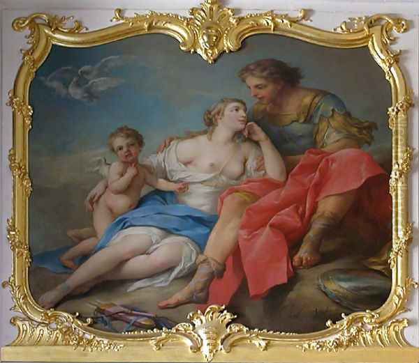 Mars and Venus Oil Painting by Carle van Loo