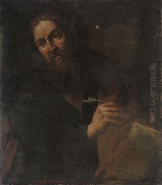 Saint Matthew Oil Painting by Jusepe de Ribera