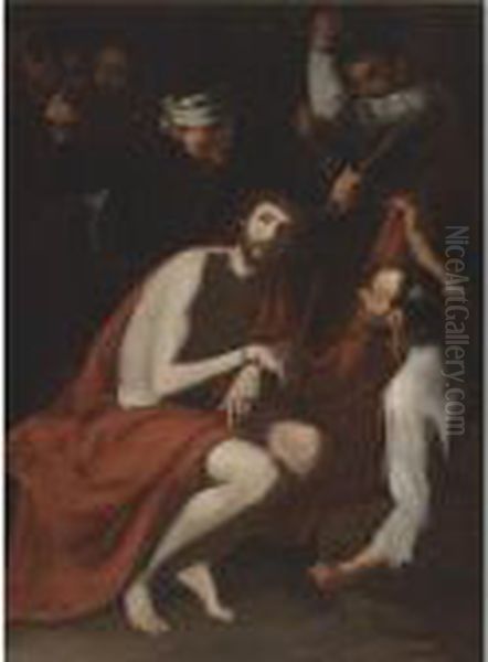 Christ Crowned With Thorns Oil Painting by Jusepe de Ribera