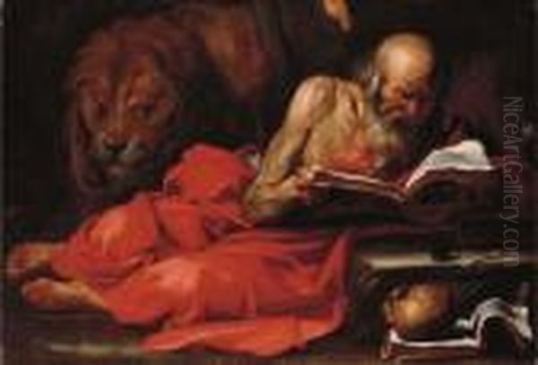 Saint Jerome Reading Oil Painting by Jusepe de Ribera