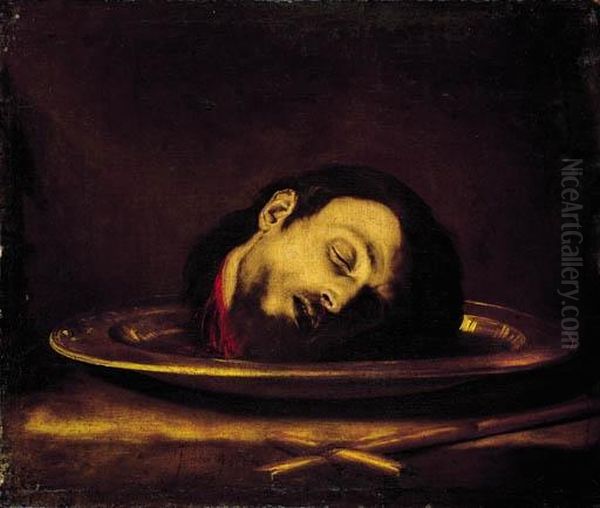 The Head Of Saint John The Baptist Oil Painting by Jusepe de Ribera