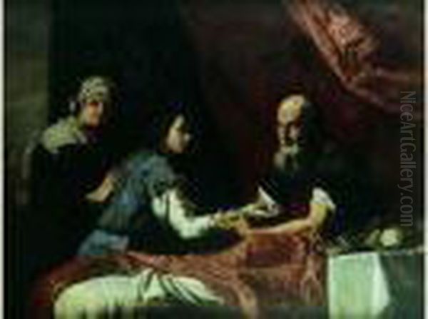 Jacob Et Isaac Oil Painting by Jusepe de Ribera