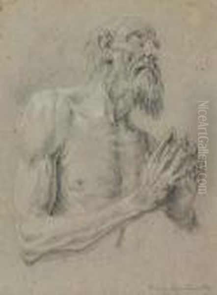 Half-length Study Of St. Jerome In Prayer Oil Painting by Jusepe de Ribera