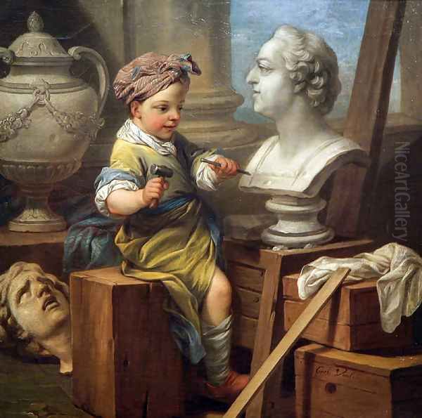 Sculpture Oil Painting by Carle van Loo