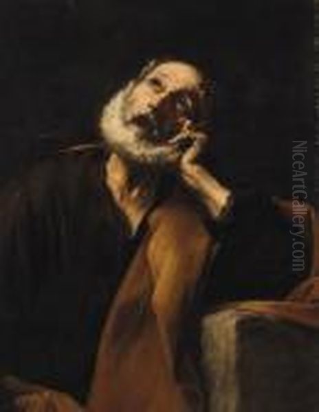 The Penitent Saint Peter Oil Painting by Jusepe de Ribera