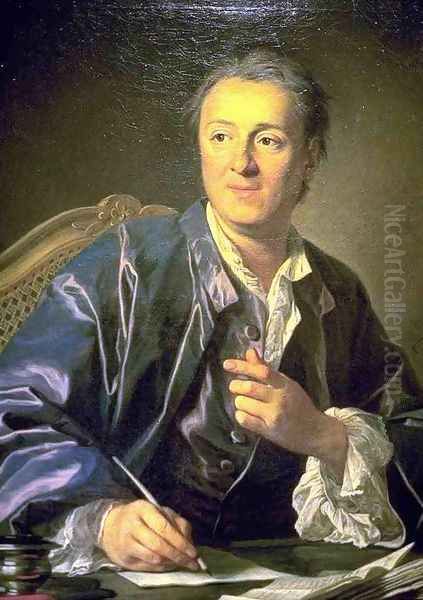 Diderot Oil Painting by Carle van Loo