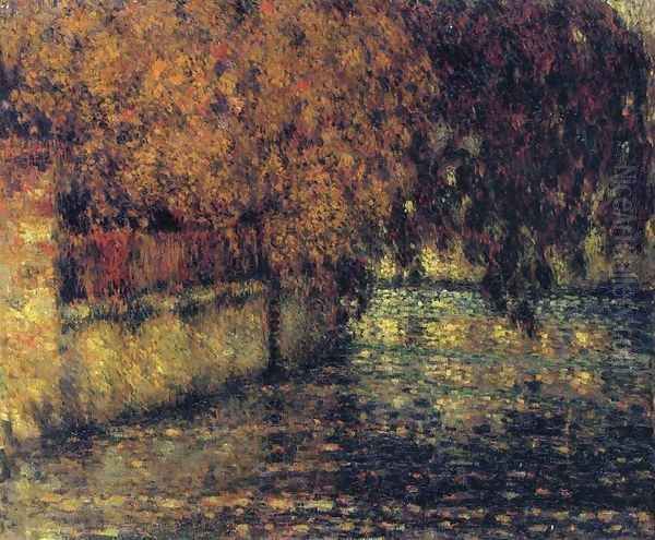 The Wall, Autumn Oil Painting by Henri Eugene Augustin Le Sidaner