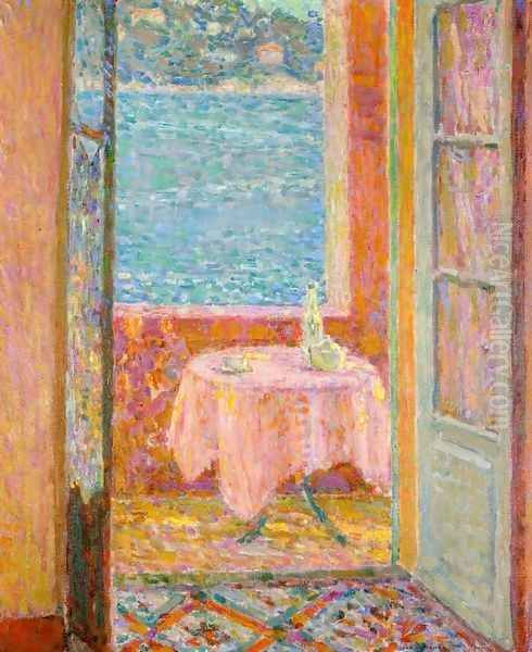 Table by the Sea, Villefranche-sur-Mer Oil Painting by Henri Eugene Augustin Le Sidaner