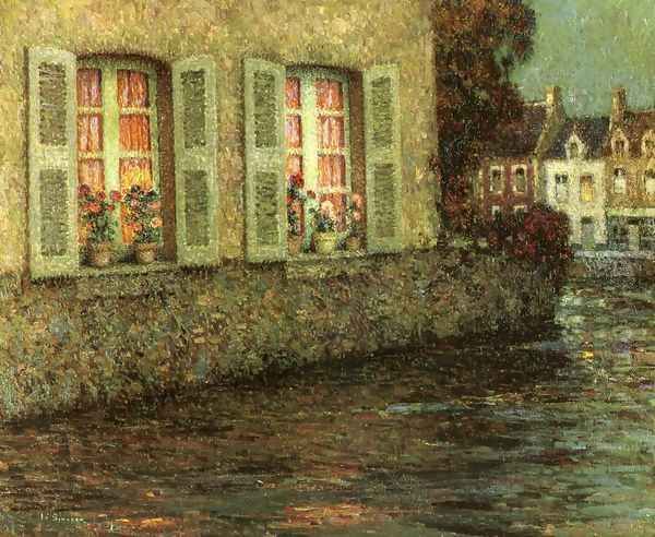 Windows Oil Painting by Henri Eugene Augustin Le Sidaner