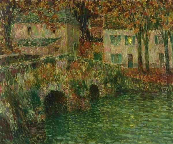 The Pond de Pierre Oil Painting by Henri Eugene Augustin Le Sidaner