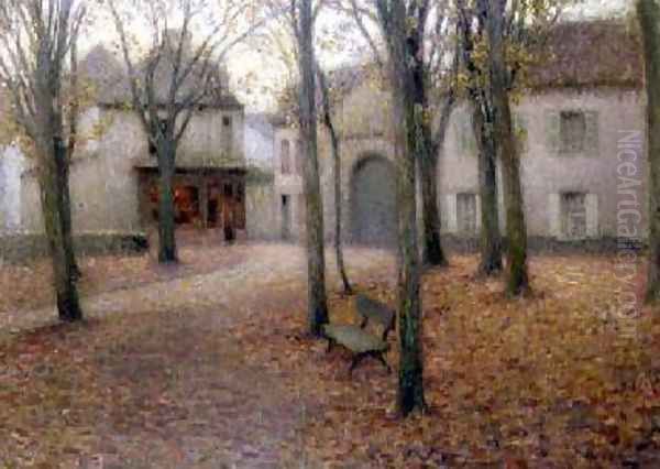 The Village in Autumn Oil Painting by Henri Eugene Augustin Le Sidaner