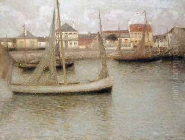 Boats Heyst Oil Painting by Henri Eugene Augustin Le Sidaner