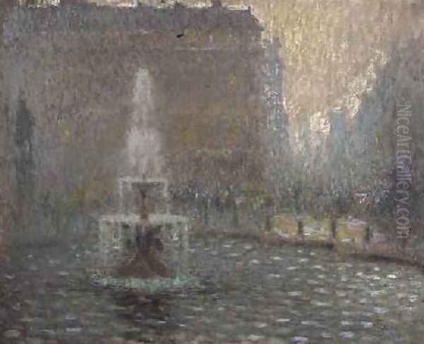 Trafalgar Square Oil Painting by Henri Eugene Augustin Le Sidaner