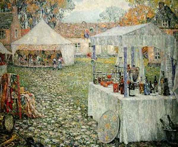 The Tents Gerberoy Oil Painting by Henri Eugene Augustin Le Sidaner