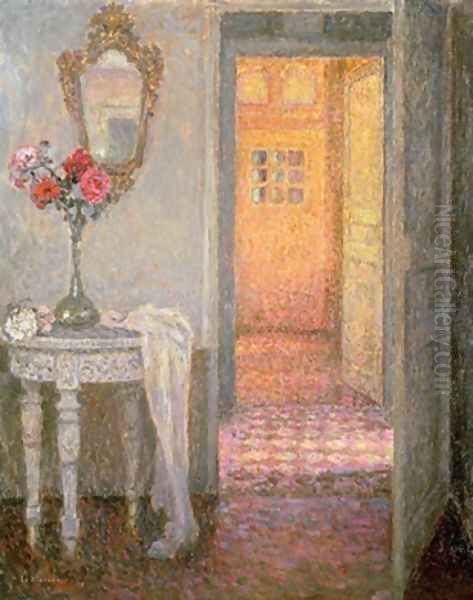 Interior of a Hallway Oil Painting by Henri Eugene Augustin Le Sidaner