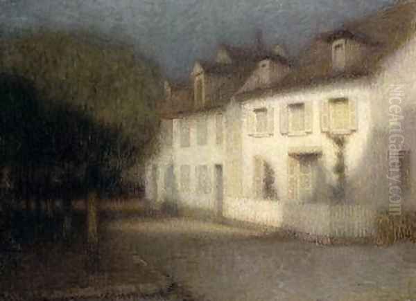 The House Oil Painting by Henri Eugene Augustin Le Sidaner