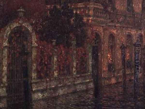 Venice Canal Oil Painting by Henri Eugene Augustin Le Sidaner