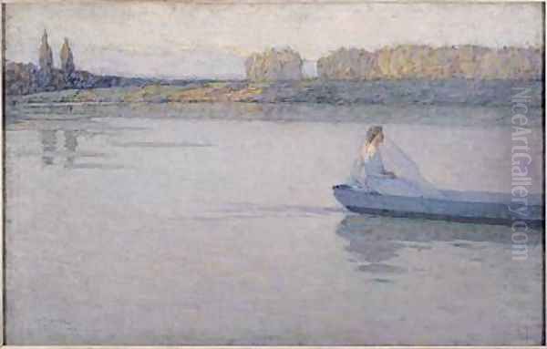 On the River Morning Oil Painting by Henri Eugene Augustin Le Sidaner