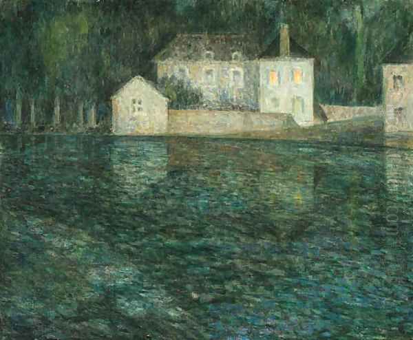 Clair de lune sur la rivire Oil Painting by Henri Eugene Augustin Le Sidaner