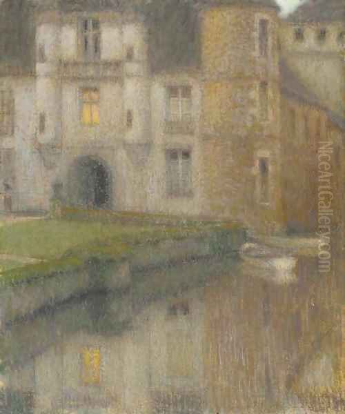 Le Château de Maintenon Oil Painting by Henri Eugene Augustin Le Sidaner