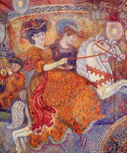 Carnival The Carousel Oil Painting by Georges Lemmen