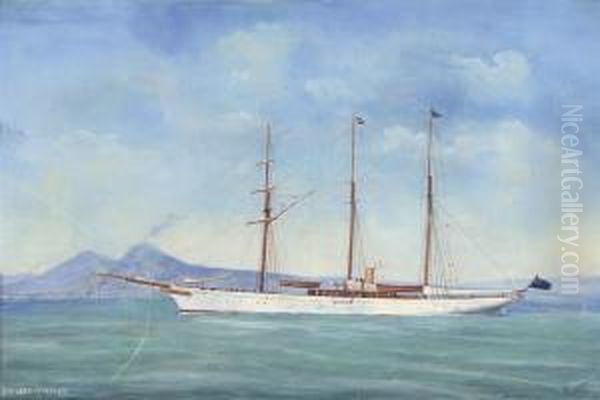 The Steam Yacht 
Lady Torfrida Oil Painting by Antonio de Simone