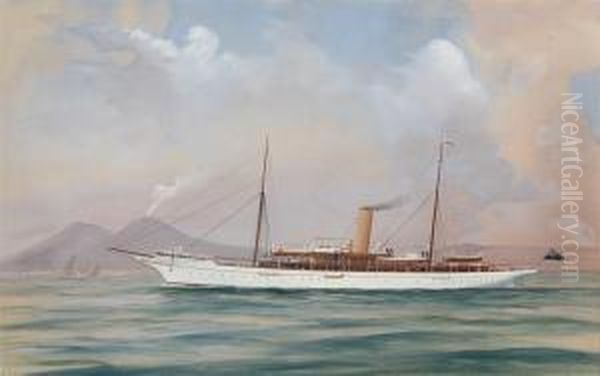 The Steam Yacht 
Alberta Oil Painting by Antonio de Simone