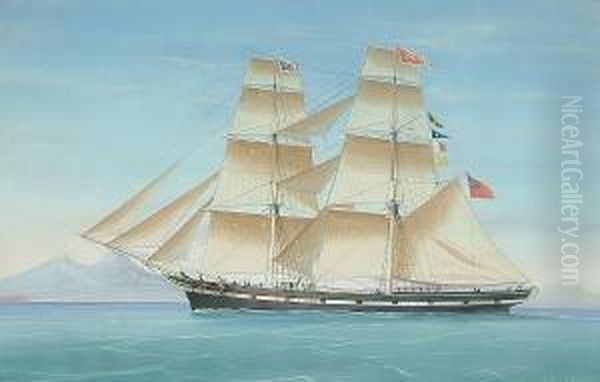 H.m.s.y Sancho Oil Painting by Antonio de Simone