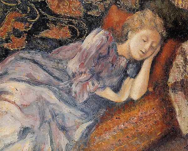 Sleep Oil Painting by Georges Lemmen