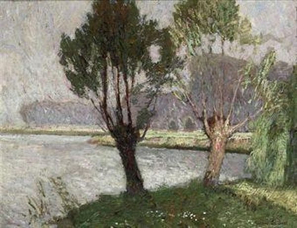 Willows Along A Stream Oil Painting by Gustave De Smet