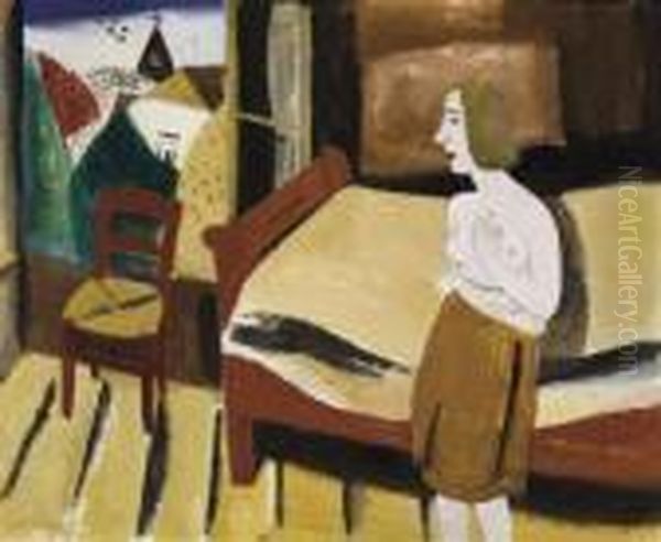 Femme Dans Une Chambre Oil Painting by Gustave De Smet