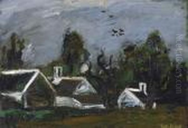 Paysage Avec Fermes Oil Painting by Gustave De Smet