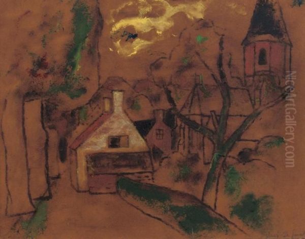 The Village Oil Painting by Gustave De Smet