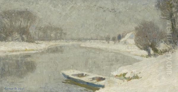 The Leie Inwintertime Oil Painting by Gustave De Smet