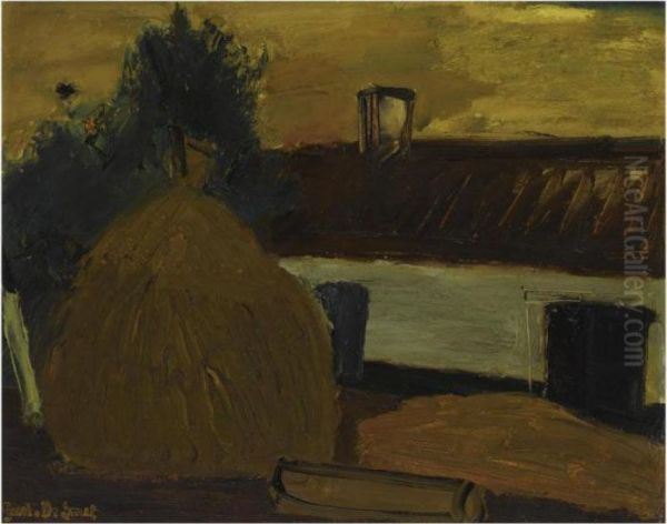 Hoeve Met Mijt Oil Painting by Gustave De Smet