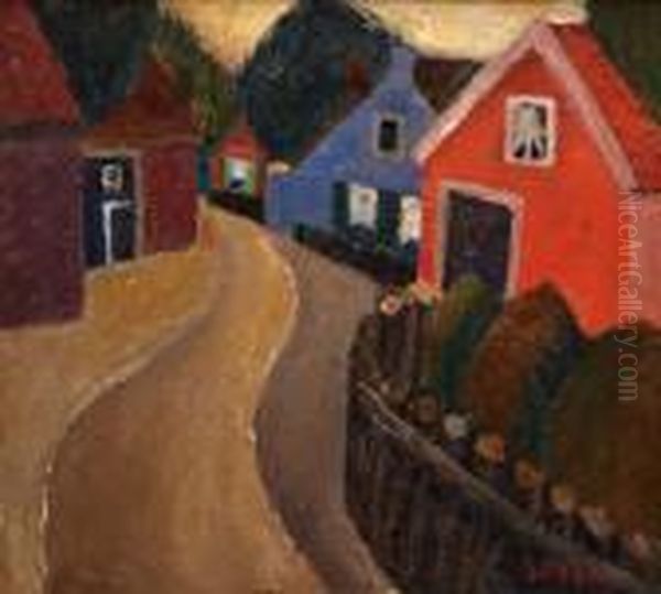 Dorpsstraat Oil Painting by Gustave De Smet