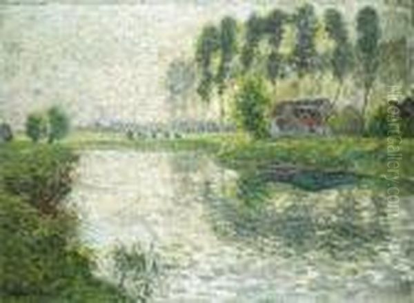 La Lys En Ete (ca. 1910) Oil Painting by Gustave De Smet