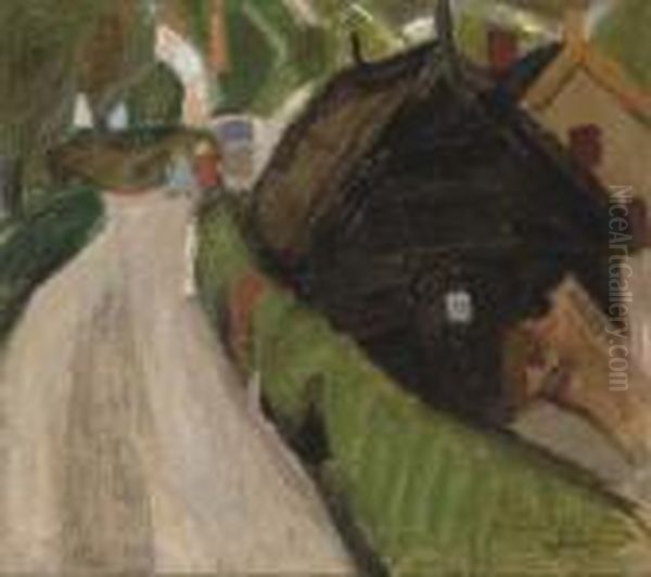 Children On A Village Road Oil Painting by Gustave De Smet