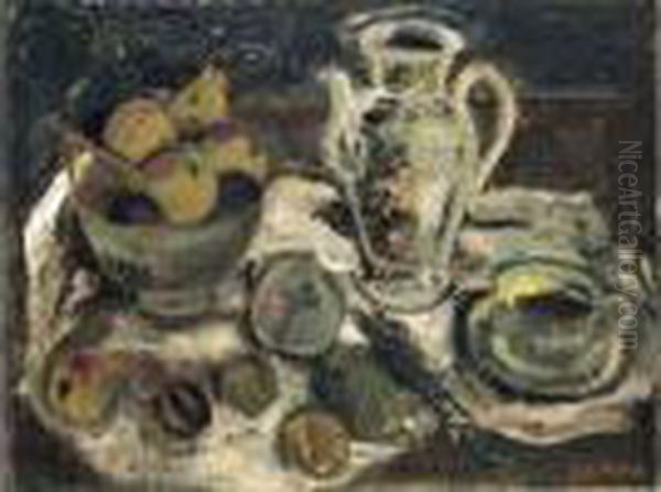 Stilleven Met Koffiekan (1939) Oil Painting by Gustave De Smet