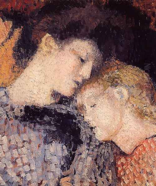 Woman and Child Oil Painting by Georges Lemmen