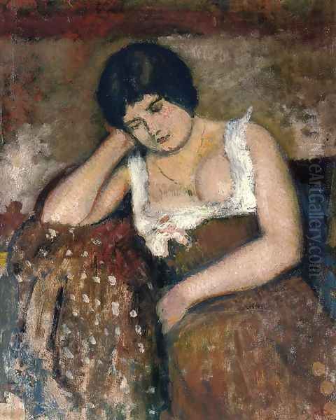 Seated Woman Oil Painting by Georges Lemmen