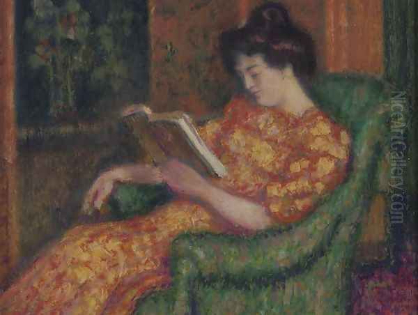 Femme à la Lecture Oil Painting by Georges Lemmen