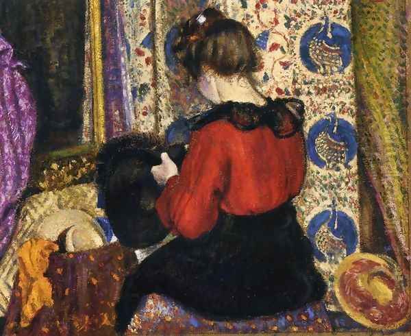 The Milliner Oil Painting by Georges Lemmen